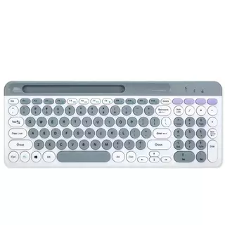 Teclado Multimídia Branco Pc Computador Fio Abnt2 Silencioso