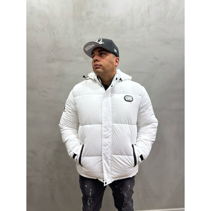 Jaqueta Masculina Ecko Unltd Puffer Branca Estilo Urbano e Máximo
