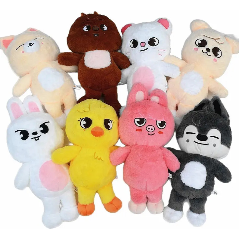 Pelúcia Skzoo 45cm Stray Kids Cartoon Antialérgico Kpop Wolf Chan