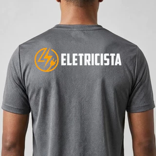 Camiseta Dry Fit Respirável Confortável Empresa Uniforme Eletricista