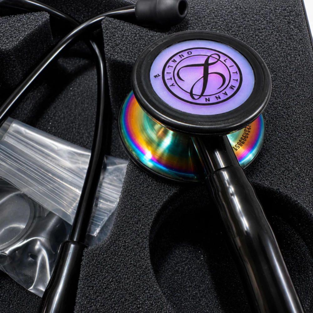 Estetoscópio 3M Littmann Classic III 5870 Black Rainbow | Shopee