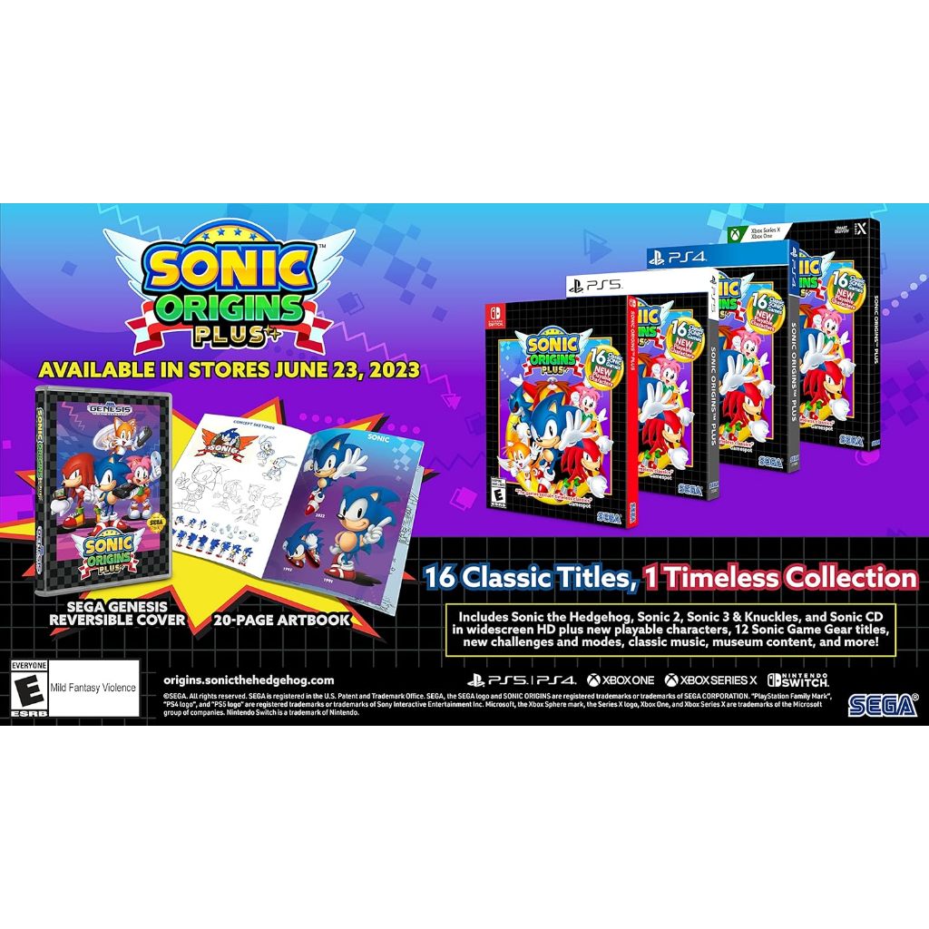 Sonic Origins Plus Switch Mídia Física | Shopee Brasil