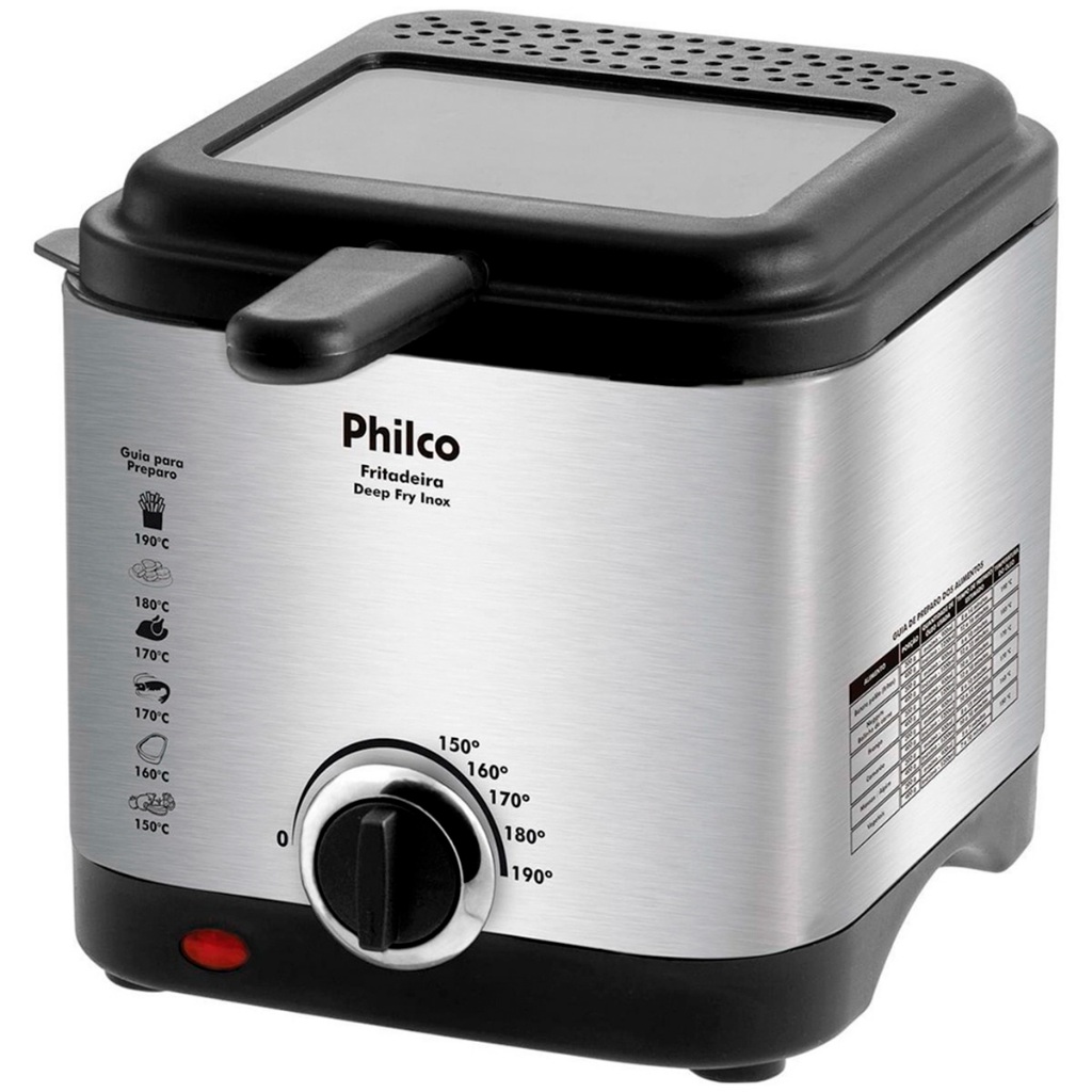 Fritadeira Deep Fry A Oleo Com Cesto Removivel 1,8l 900w Phi