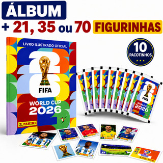 Álbum Copa Do Mundo FIFA 2026 Brochura + 70 Figurinhas 10 Pacotes Colecionáveis Originais — foto 6 — Achou Levou Brasil