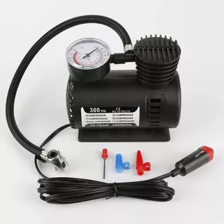 Mini Compressor de Ar Portátil Automotivo 300 PSI Enche Pneu Carro Moto Bike