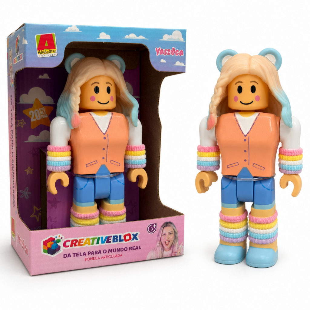 Boneca Yaszoca Oficial 20cm Articulado CreativeBlox Blox Royale