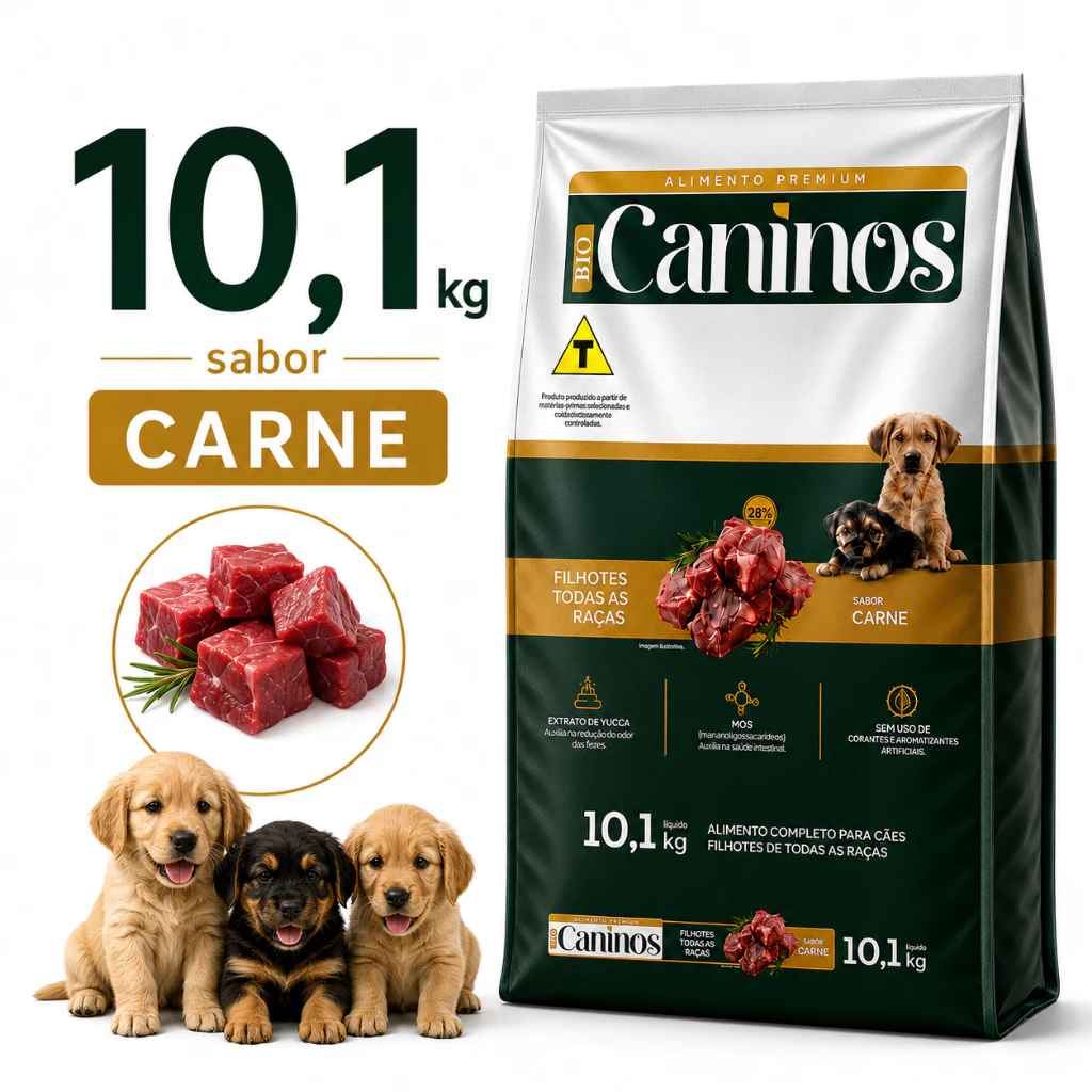Imagem do produto Ração Cachorro Filhote Todas As Raças 10,1kg Sabor Carne 28g Proteína no catálogo Master Pet