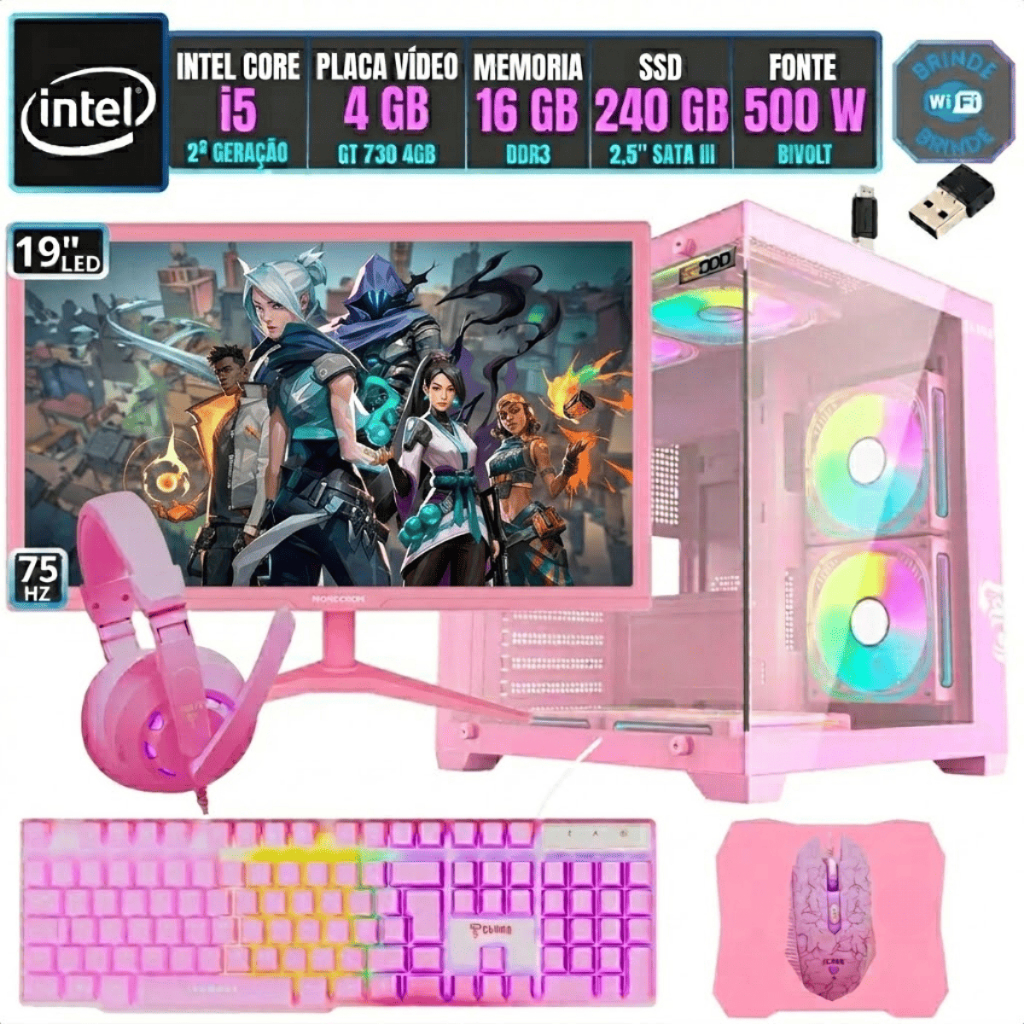 PC Gamer Rosa em Oferta | Shopee 2026