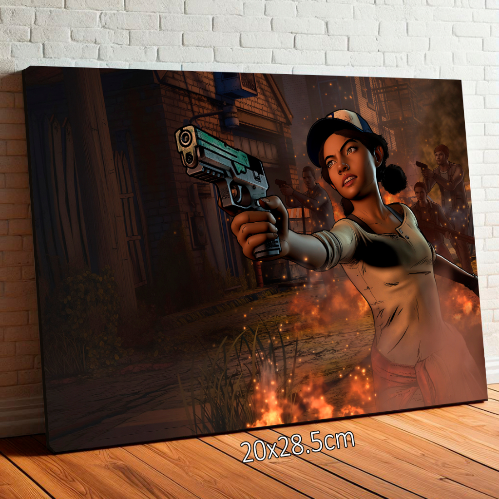 Placa Quadro Decorativo The Walking Dead Telltale Games Clementine