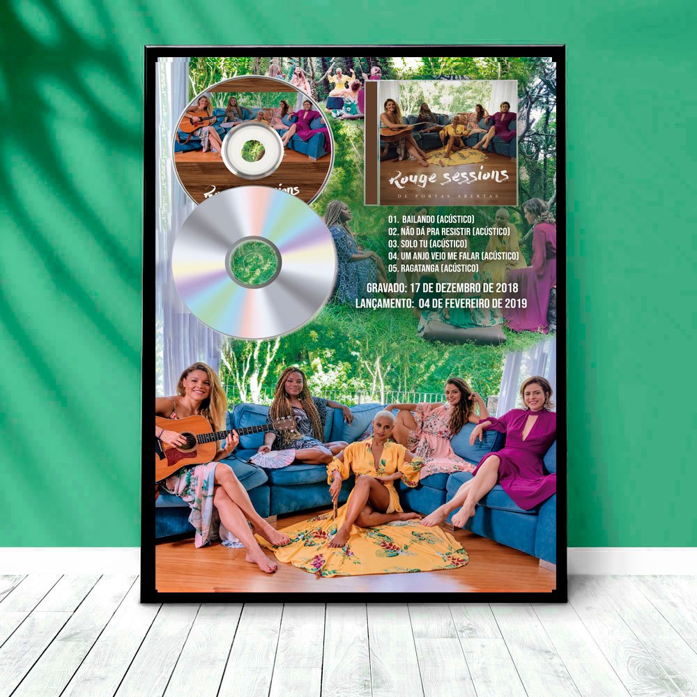 Quadro Rouge Discografia com CD - ilustrativo - 30x42cm A3