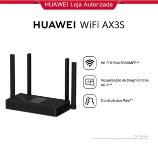 HUAWEI WiFi AX3S Roteador, Wi-Fi 6+ | 3000Mps, Visualização de Diagnósticos WI-Fi, Controle dos Pais