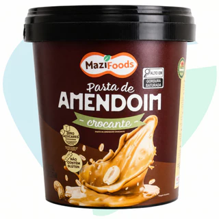 Pasta de Amendoim Crocante Zero Açúcar Sem Glúten 1,01KG Delicioso