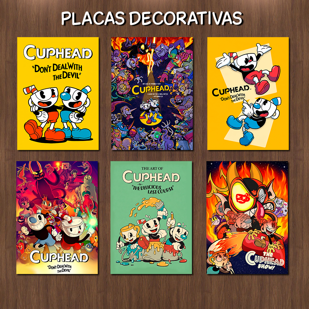 Placa Quadro Decorativo Cuphead Don't Deal With The Devil 20x28