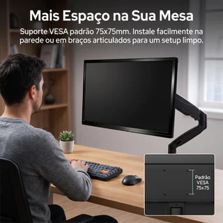Monitor HD 20''/21''/22''/24''-Totalmente Adaptável ao Seu Espaço e Conforto