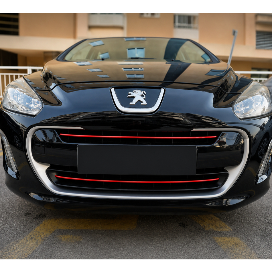 Aplique Friso Vermelho Sport Grade Peugeot 308 | Shopee Brasil