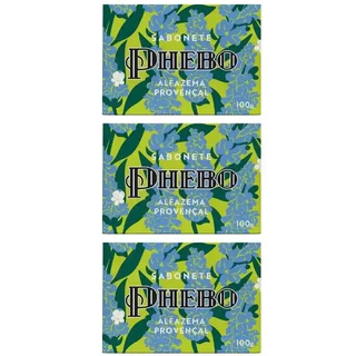 Kit 3 Sabonetes Em Barra Phebo Alfazema Provençal 100g Vegetal