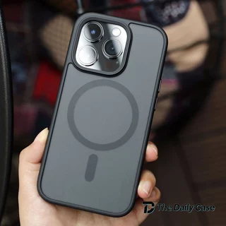 Capa Magnética Textura Roscada Nova Sensação de Pele com Proteção de Lente para iPhone 11/12/13/14/15/16/17/18 Pro Max
