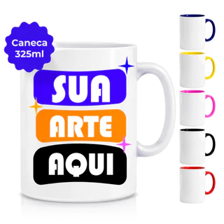 Caneca Xícara Personalizada Estampa Com Seu Nome Frase Fotos Presente Criativo Porcelana 325ml