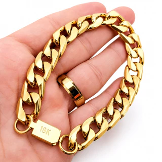 Pulseira Masculina Grossa 12mm Moeda Antiga Fecho Exclusivo Gaveta Marcação 18K Luxo