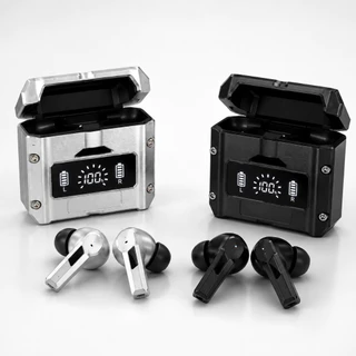 Fone Bluetooth M25 Sem Fio Compacto com Display Digital de Bateria Estojo Portátil