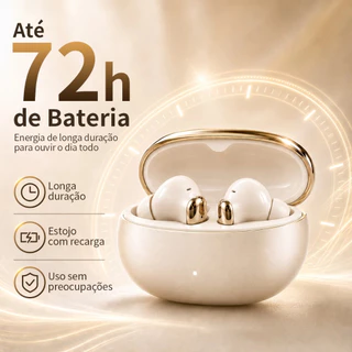 BML Fone de Ouvido Bluetooth Sem Fio J10 Pro TWS Som HiFi Cancelamento de Ruído ANC + ENC Compatível Android e iOS
