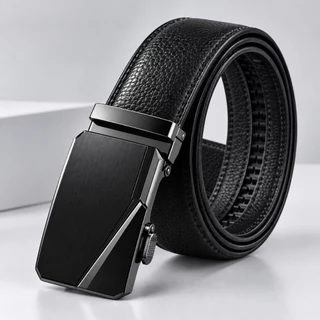 Cinto Masculino Catraca Automático Preto Social Ajustável