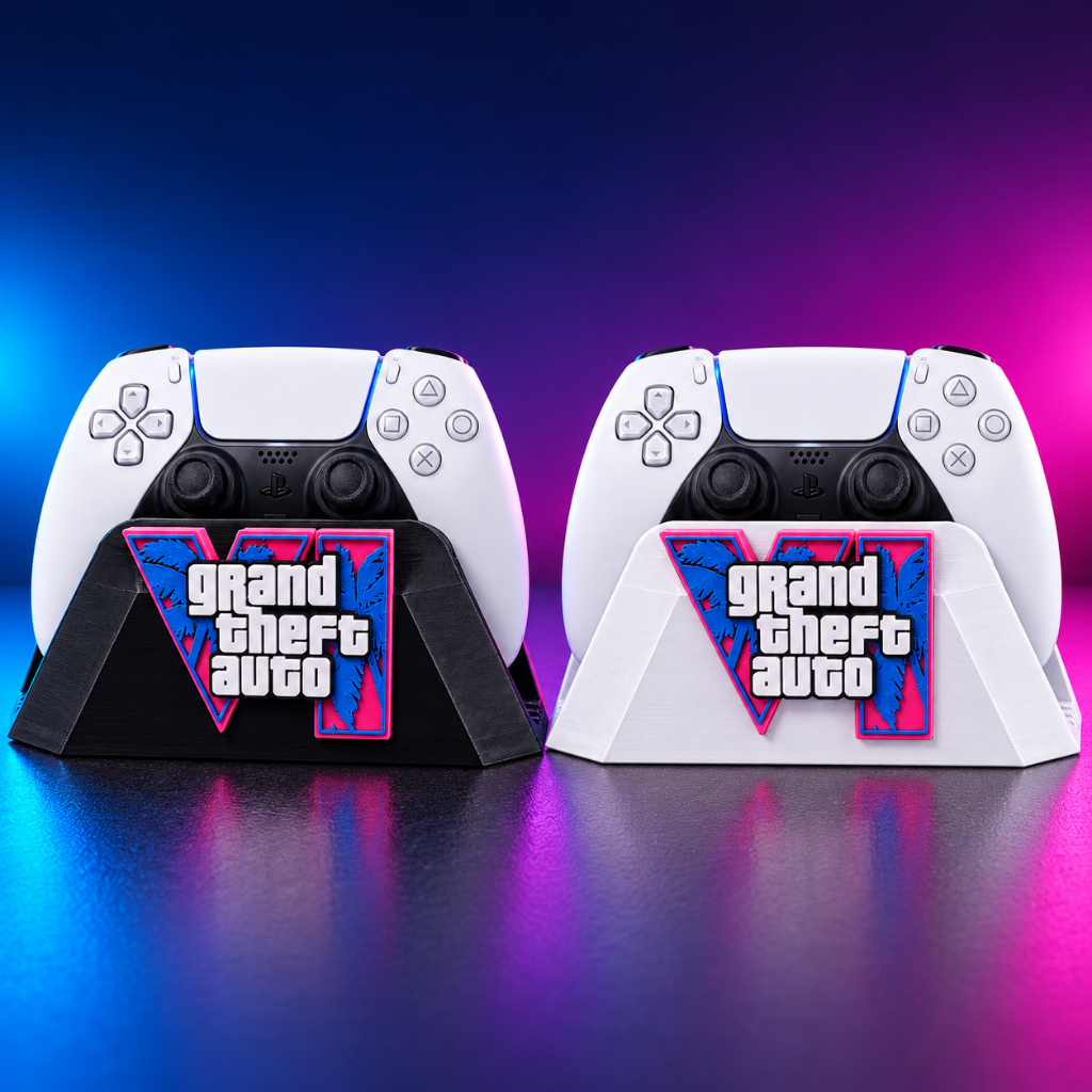 Suporte Porta Controle GTA 6 / GTA VI para PS5 DualSense e Xbox Series X/S/One – Base Gamer Decoração Setup 3D + Brinde — imagem 4