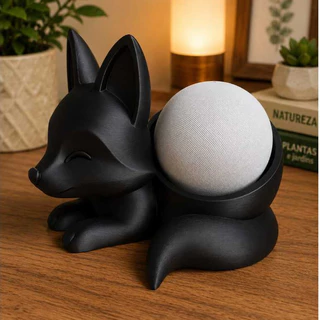 Suporte Alexia Raposinha Fofa Echo Dot 4ª e 5ª Geração Decoração Mesa Linda