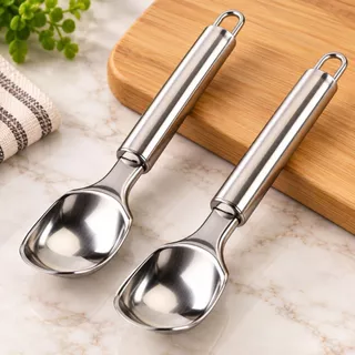 Kit 2 Colher Pegador de Sorvete E Açaí Reforçado Inox