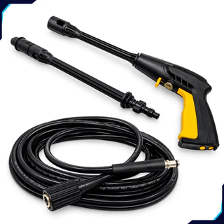 Kit Gatilho Pistola Com Lança e Mangueira Para Lavadoras Universal Alta Resistência Limpeza