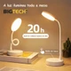 Luminária Abajur de Mesa LED Luz Recarregável Touch Haste Flexível Lâmpada De Estudo Sem Fio BigTech