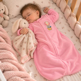 Casulo para Bebê com Zíper Saco de Dormir Plush