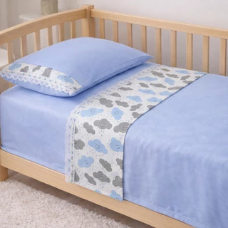 Jogo 3 Peças Lençol 130X70cm para Berço Americano Percal 400 fios Menino Menina em Oferta na Shopee