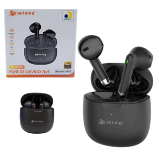 Fone de Ouvido Bluetooth TWS Peining PEI-P9001 | Resistente à Água sem fio preto e branco