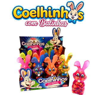 KIT C/12 Lembrancinha  de Pascoa Brinquedo Coelho com Balinha Balinhas Adocicadas - Lembrancinhas em Oferta na Shopee