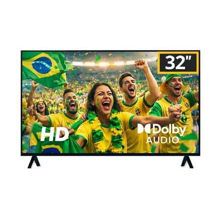 Smart TV 32" LED HD Wi-Fi Android Hdmi Usb 60Hz 100/240V