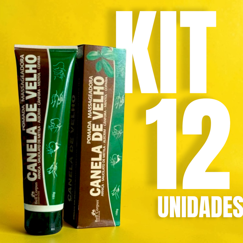 KIT CAIXA FECHADA 12un Pomada Canela de Velho Creme Massageador
