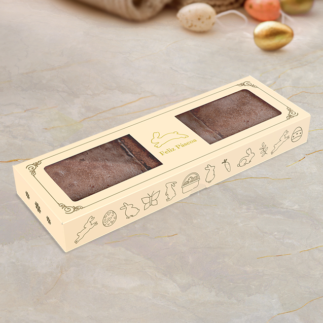 10 caixas para 3 brownies Feliz Páscoa