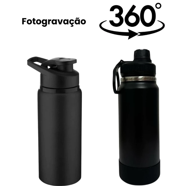 Copos e garrafas com fotogravação 360°