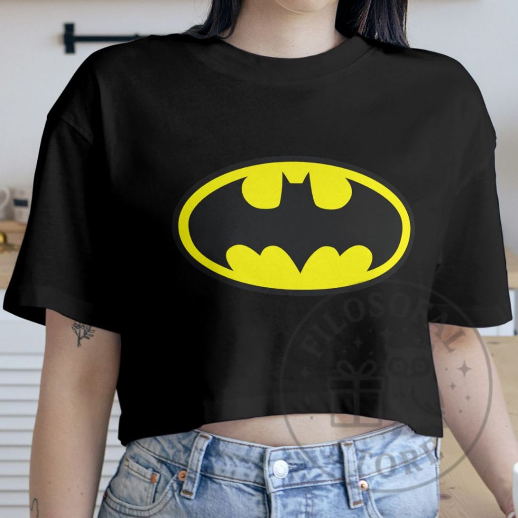 Cropped Batman Símbolo Clássico - Blusinha Feminina Super-heróis 100% ...