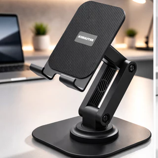 Suporte para Celular e Tablet Dobrável e Portátil Kimaster com Rotação 360° e Base Antiderrapante