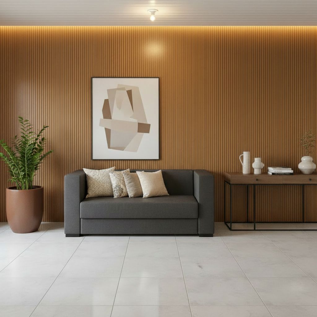 Kit Até 40 Placas Ripado MDF Premium 90x10 Painel Grande Parede ...