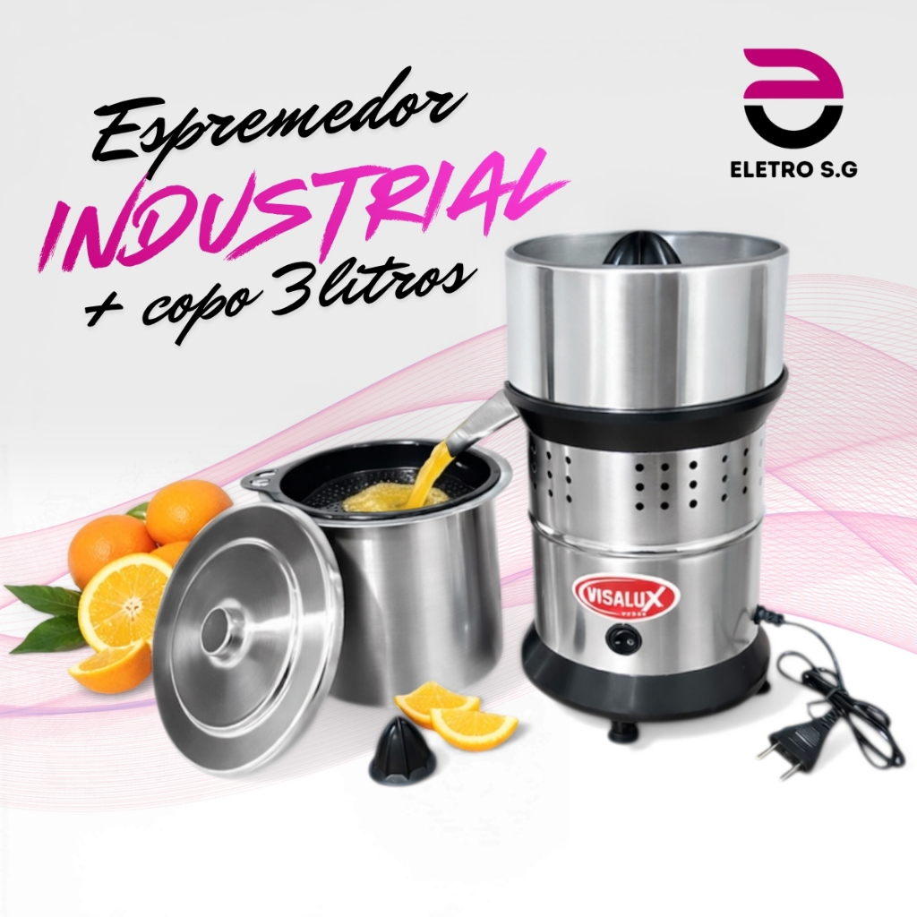 Extrator Espremedor Sucos Laranja Industrial 700W Profission