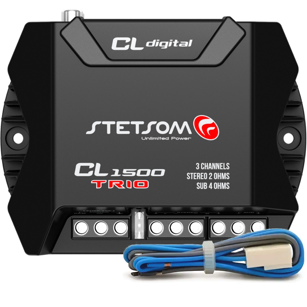 Amplificador Stetsom CL1500 Trio Módulo 3 Canais Som Automotivo 460W ...