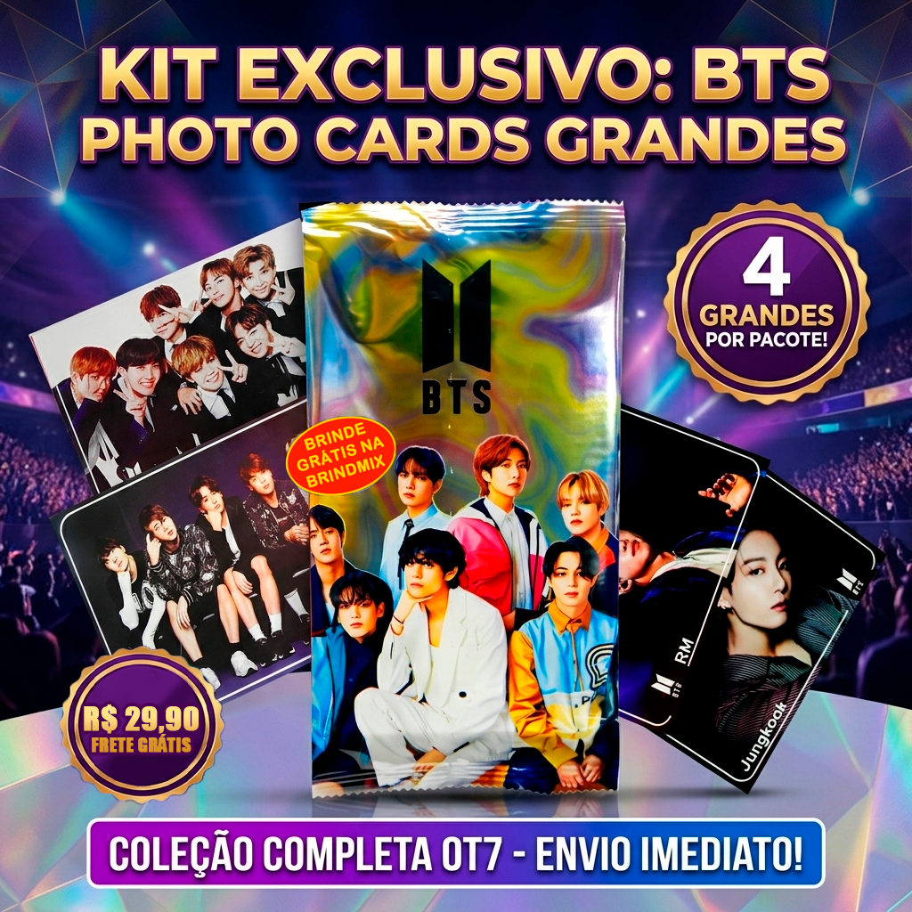 Kit Photocards BTS ARMY - Fotos K-pop Jungkook V Jimin (Cards