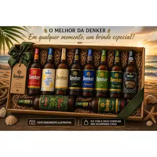 Denker Kit 6 Cervejas Artesanais Denker 600ml Sabores Sortidos À Escolha do Cliente