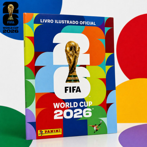 Álbum Copa Do Mundo Oficial Panini Fifa 2026 Capa Mole Brochura 112 Páginas Original Licenciado Coleção Futebol — foto 1 — Achou Levou Brasil