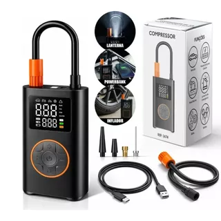 Calibrador De Ar Digital Para Pneu Portátil Compressor Usb