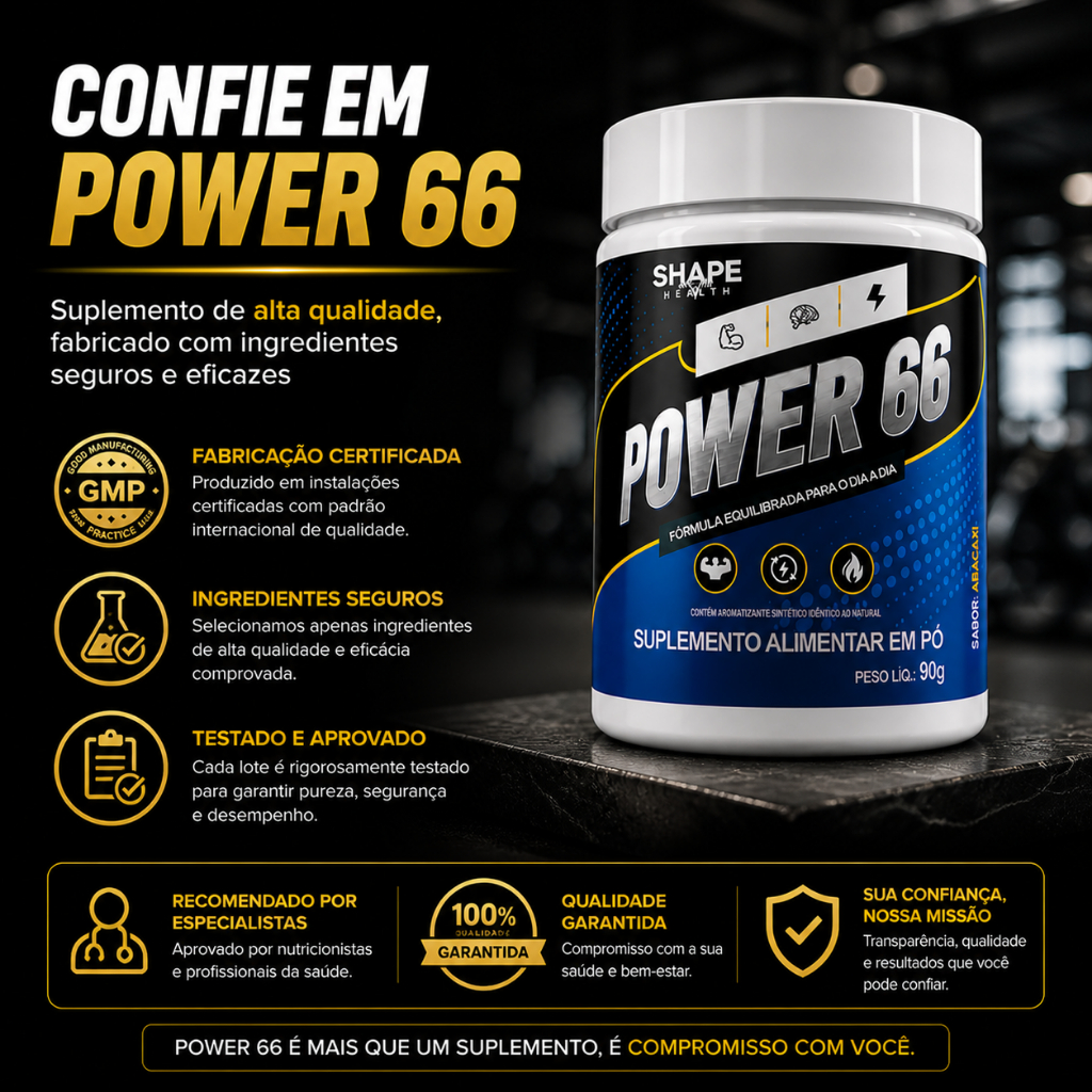 Kit 3 Power 66 Suplemento Em Pó Para Vigor Libido 90g 3 Pote Potencia e ...