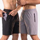 Kit Com 2 Bermudas Tactel Elastano Masculina Bolso Com Zíper Academia, Treino e Praia